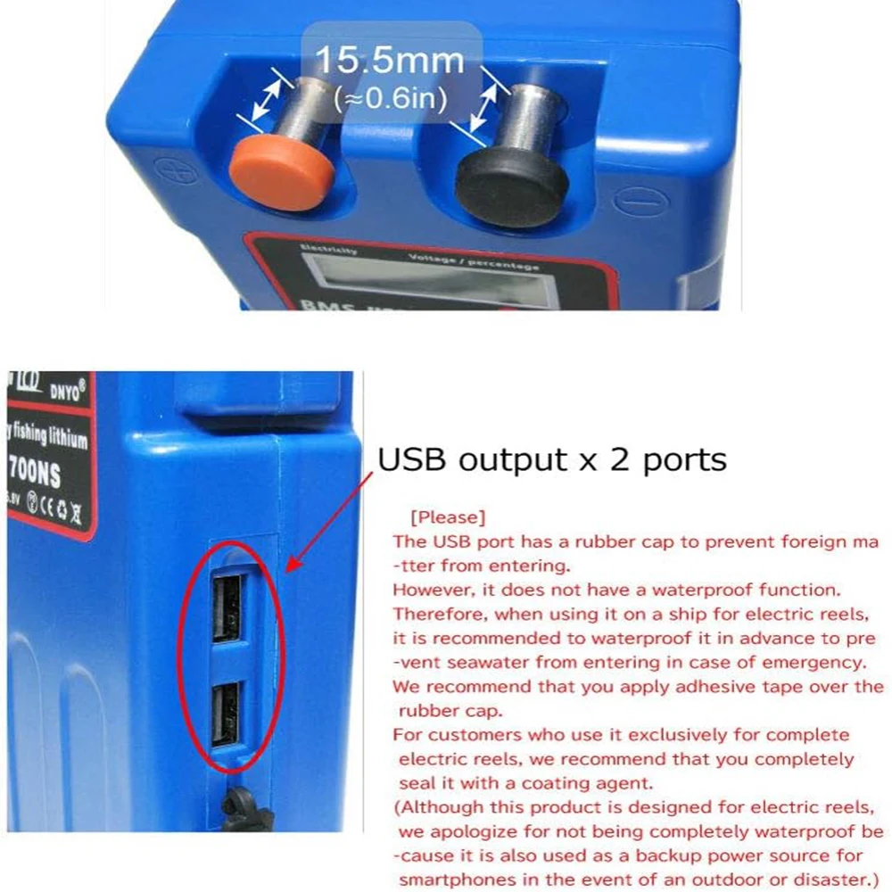Bateria de pesca recarregável substituição para Daiwa, 14.8V, 14000mAh