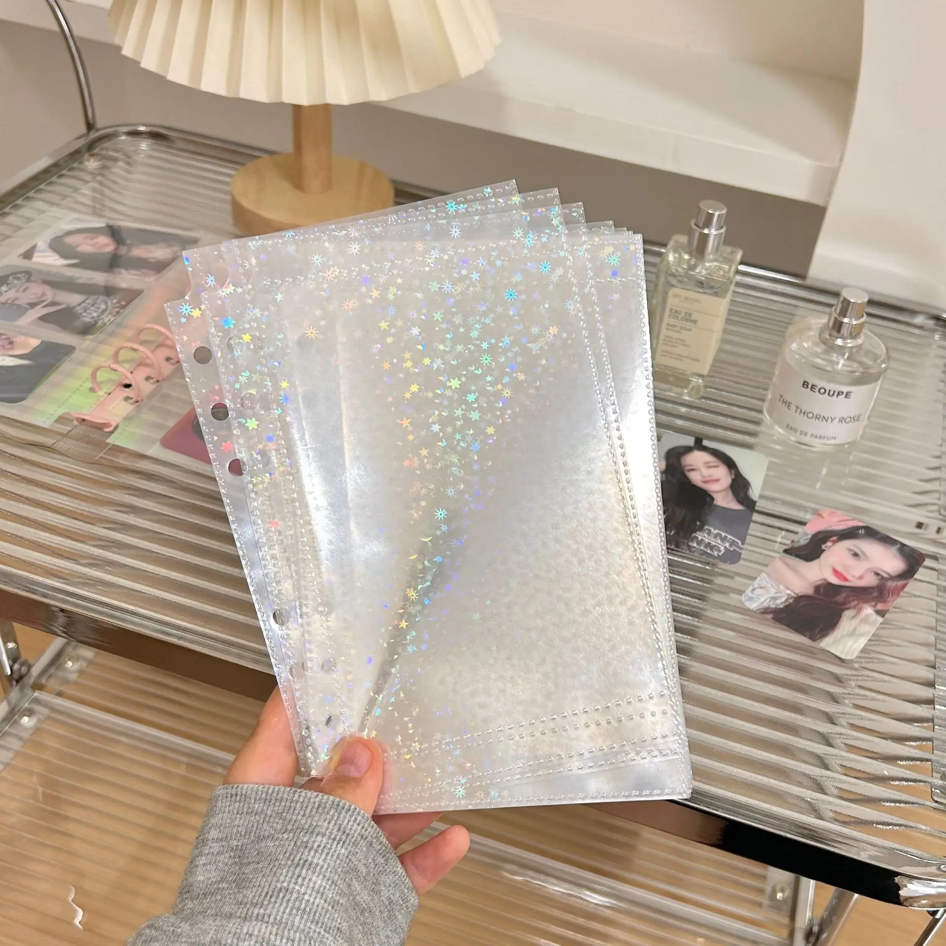 A6 Add Wide  Transparent PVC Loose-Leaf Case Color Clip Loose-Leaf Book 3 \