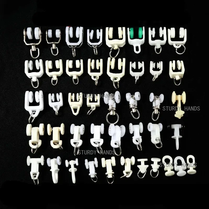 50Pcs High Quality Roller Wheels Single Bearings Window Sash Pulley Rod Rollers Curtain Rail Track Wheels for Window Door Shower