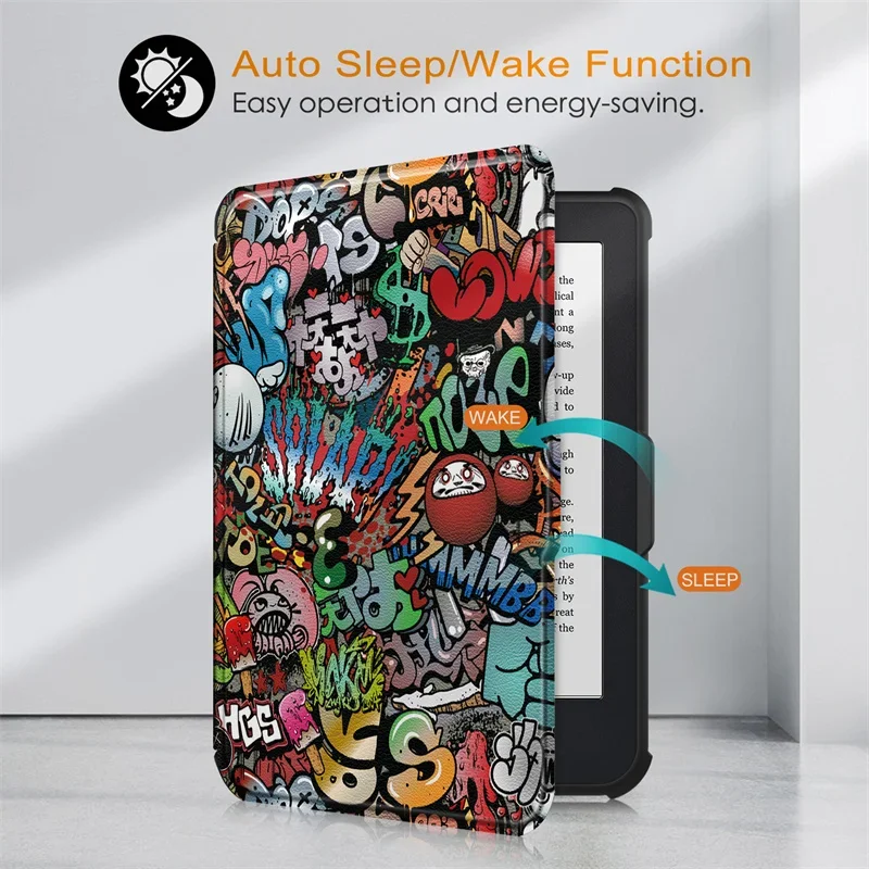 For Kobo Clara BW Case Fashion Painted Flip Magnetic Smart Cover for Kobo Clara Colour 2e Bw 6 inch Case Sleep/Wake
