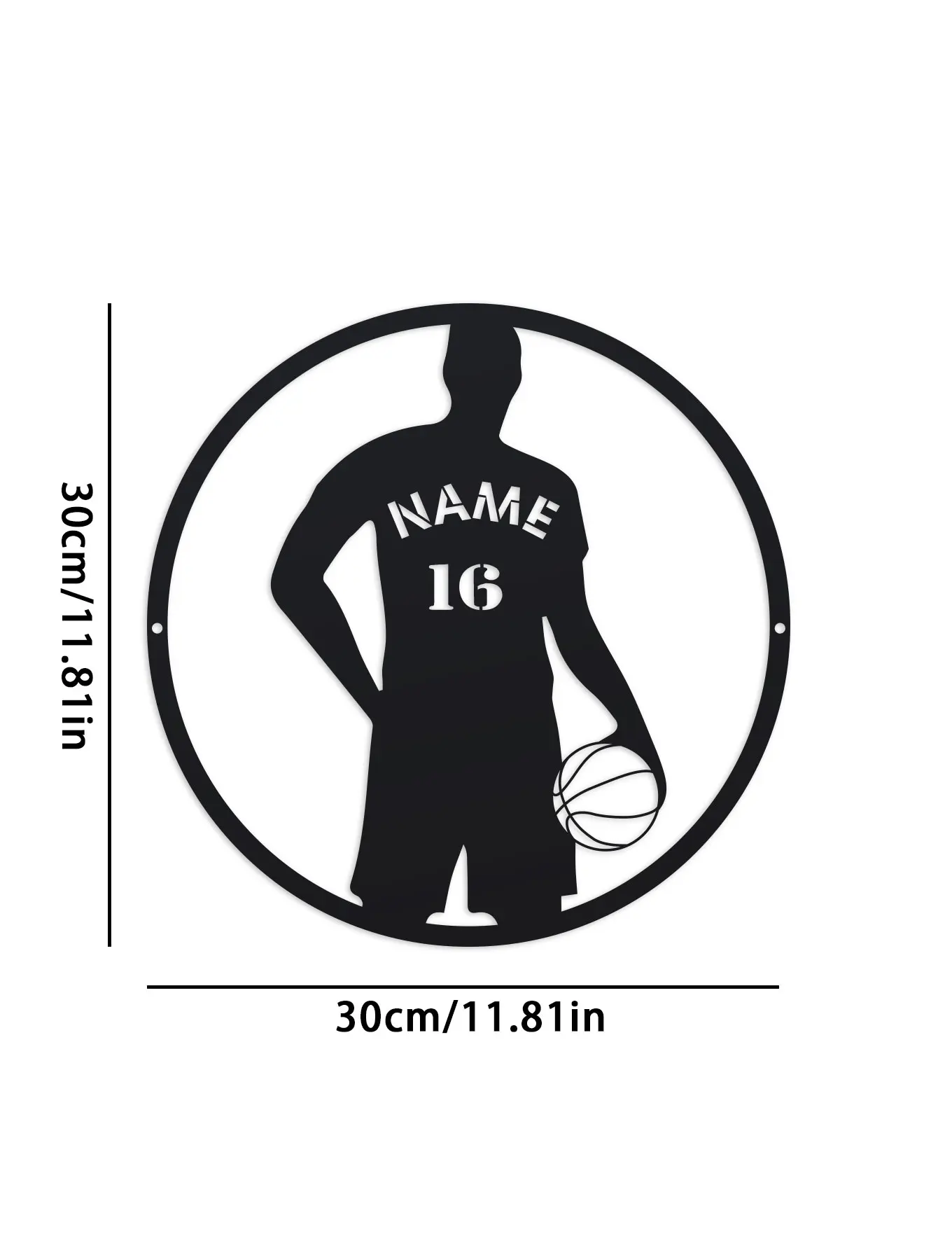 Personalized Custom Basketball Player Sports Decor—Custom Name and Number Wall Decor, Unique Metal Wall Decor, Basketball Decor