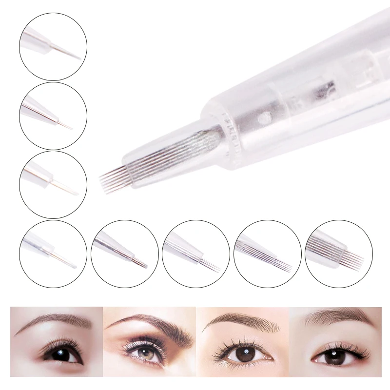 Eyebrow Lip Needles Professional Disposable Semi-Permanent Makeup Tattoo Cartridge Needle R1 R2 R3 R5 R7 for Cartridge Machine