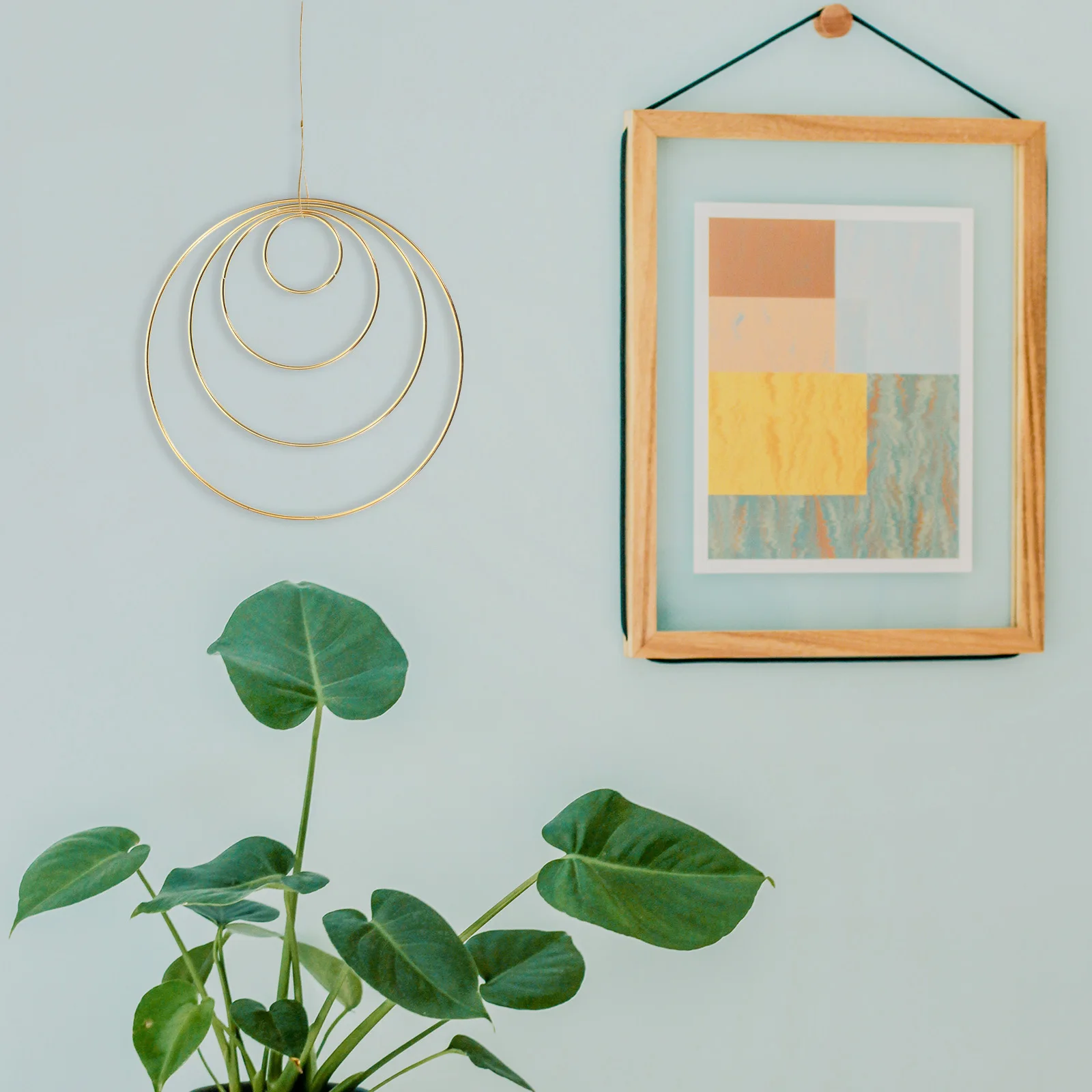 

3 Sets Round Hoop Dream Catcher DIY Hoops Wreath Supplies Metal Craft Rings Decorative Bell Accessories Flower Wreath Hoops