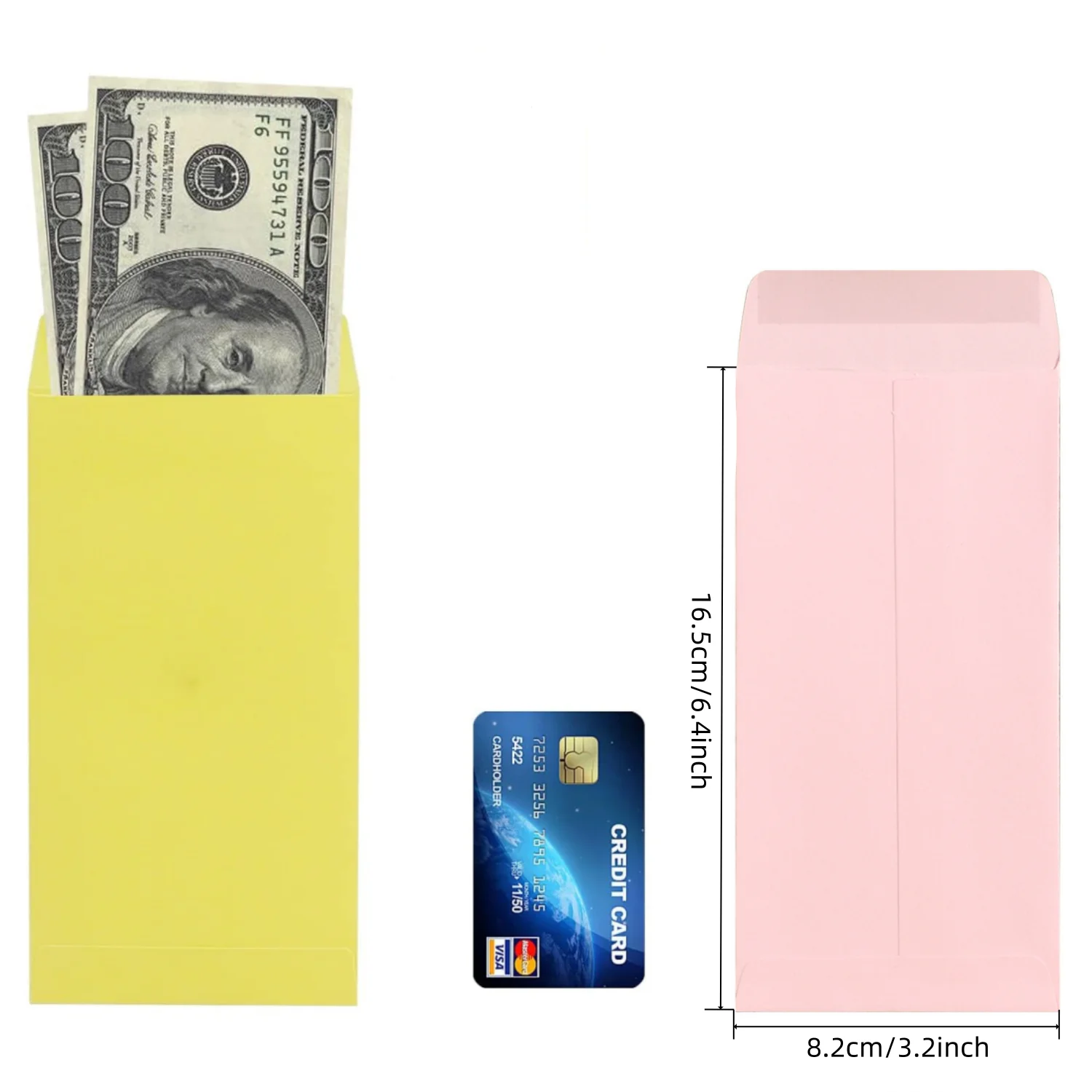 Side Loading Cash Envelopes Budget Planner Accessories Blank Colorful Envelopes with Adhesive Seal for Saving Challenges