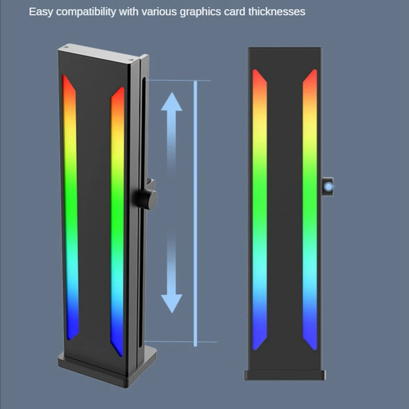 Top-Adjustable Video Card AURA SYNC Graphics Video Card Holder Aluminum Alloy 5V 3PIN ARGB Computer Accessories