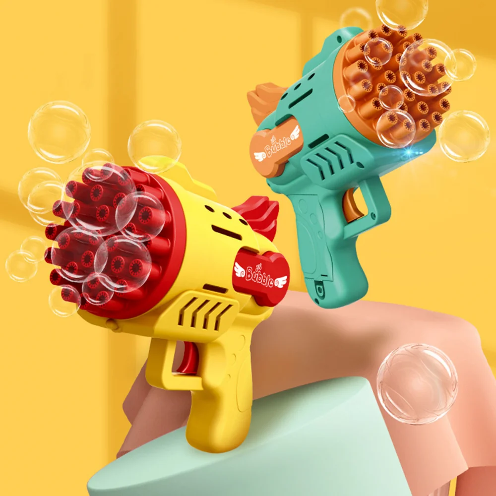 어린이용 전기 버블건, 자동 비눗방울 기계, 어린이 장난감, 야외 파티 게임, 소년 소녀 생일 선물, 29 홀