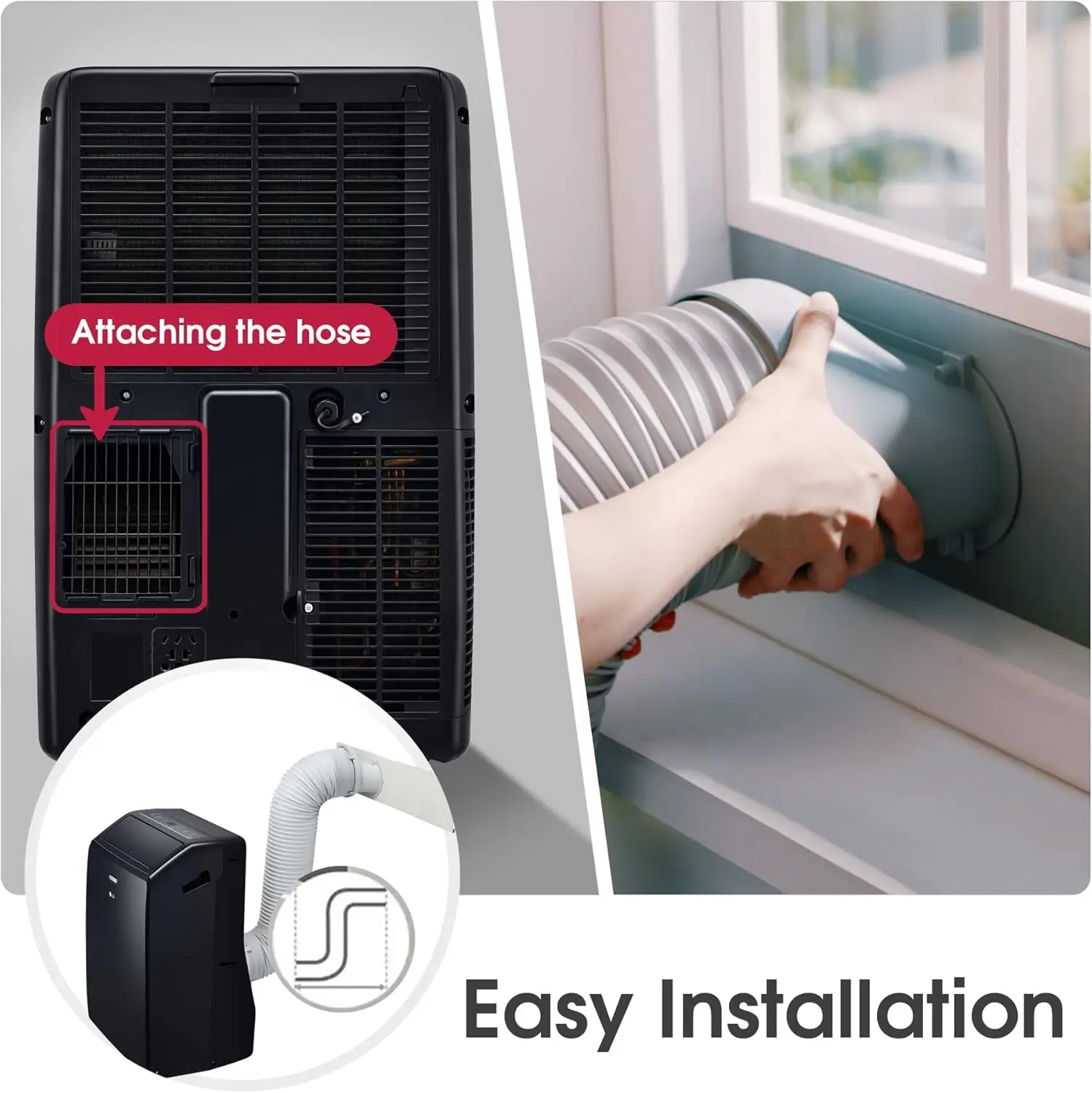 Portable Air Conditioners Easy Install & WiFi App Remote Eco-friendly, Quiet Small & Medium Room Air Conditioner AC Unit Home