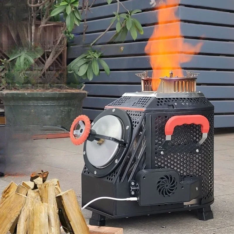 Fire No Energy Saving Gasification Outdoor Firewood Stove 316L Stainless Steel BBQ
