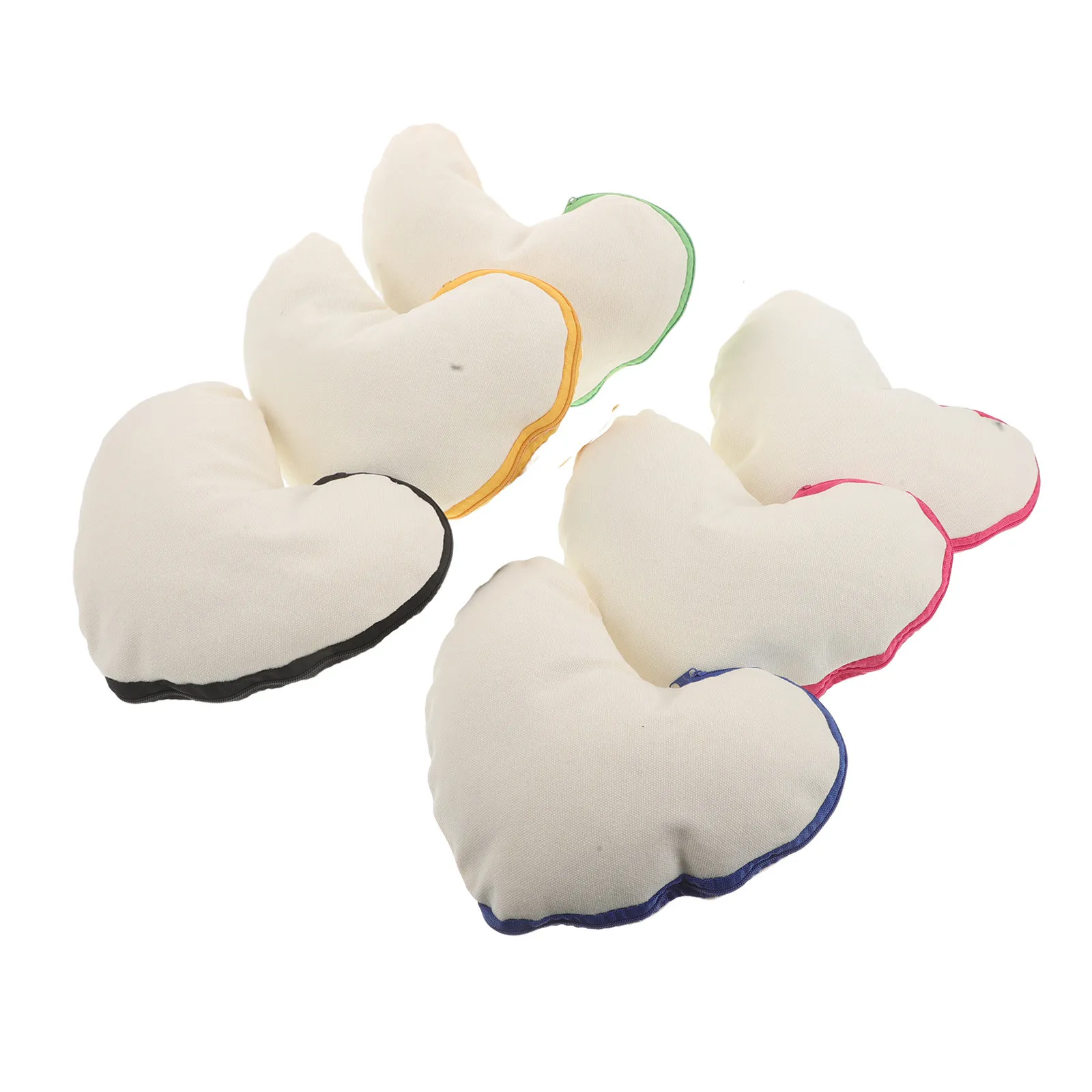 

Набор из 6 холщовых пеналов для сублимации в форме сердца, заготовки для термопереноса, на молнии, для творчества и школы