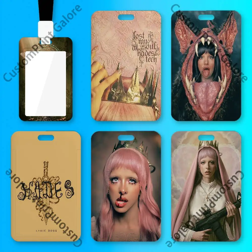 HADES M-Melanie M-Martinez Transparent PVC  ID Card Sleeve Badge Dustproof Case For Staff School Student Work Card