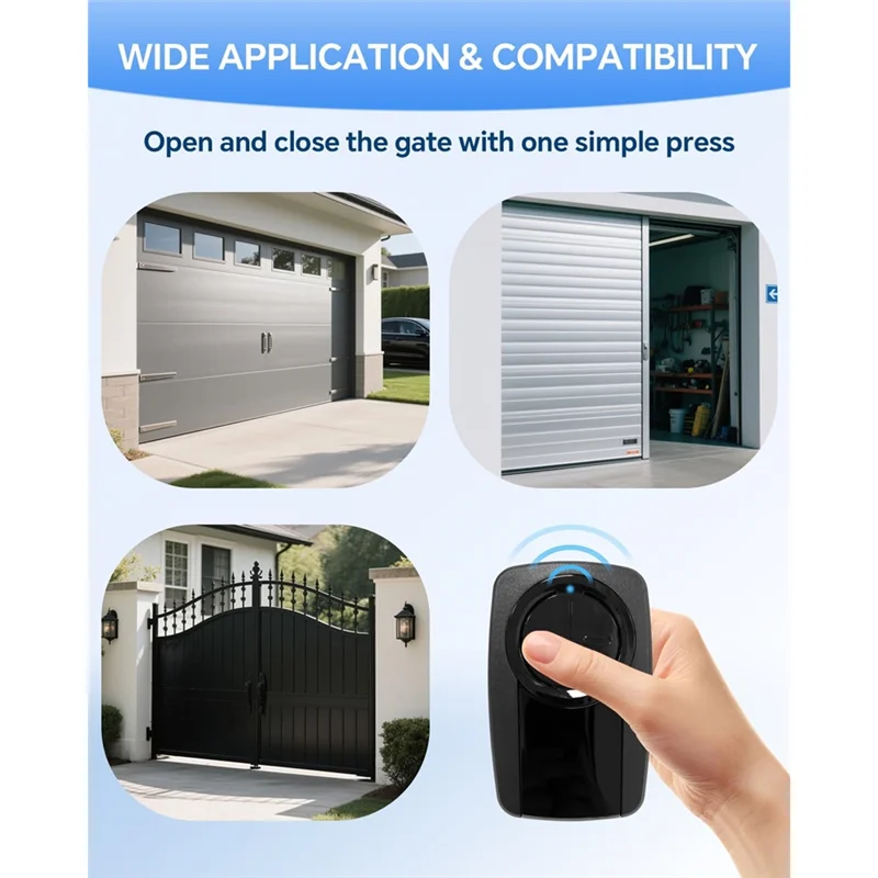 

B29C-380UT 375UT Universal Garage Door Opener Remote For Chamberlain Klik5u-Bk2 Klik3u-Bk Clicker Remote