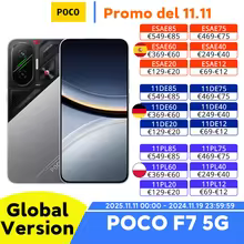 Version Global POCO F7 5G Snapdragon 8s Gen 4 Cellphone 50MP Dual Camera 6.83'' 1.5K Display IP68 6500mAh 90W HyperCharge