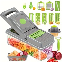 1Set 14/16 in 1 Multifunctional Vegetable Chopper Handle Food Grate Food Chopper Vegetable Slicer Dicer Cut Kitchen Items cocina