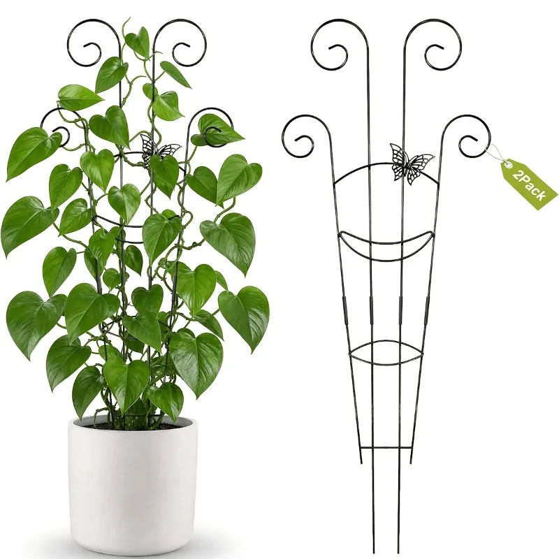 Climbing Plant Trellis Plant Support Garden Stake Stand Climbing Rack Iron Flower Trellis Frame Stand Holder Garden Decor