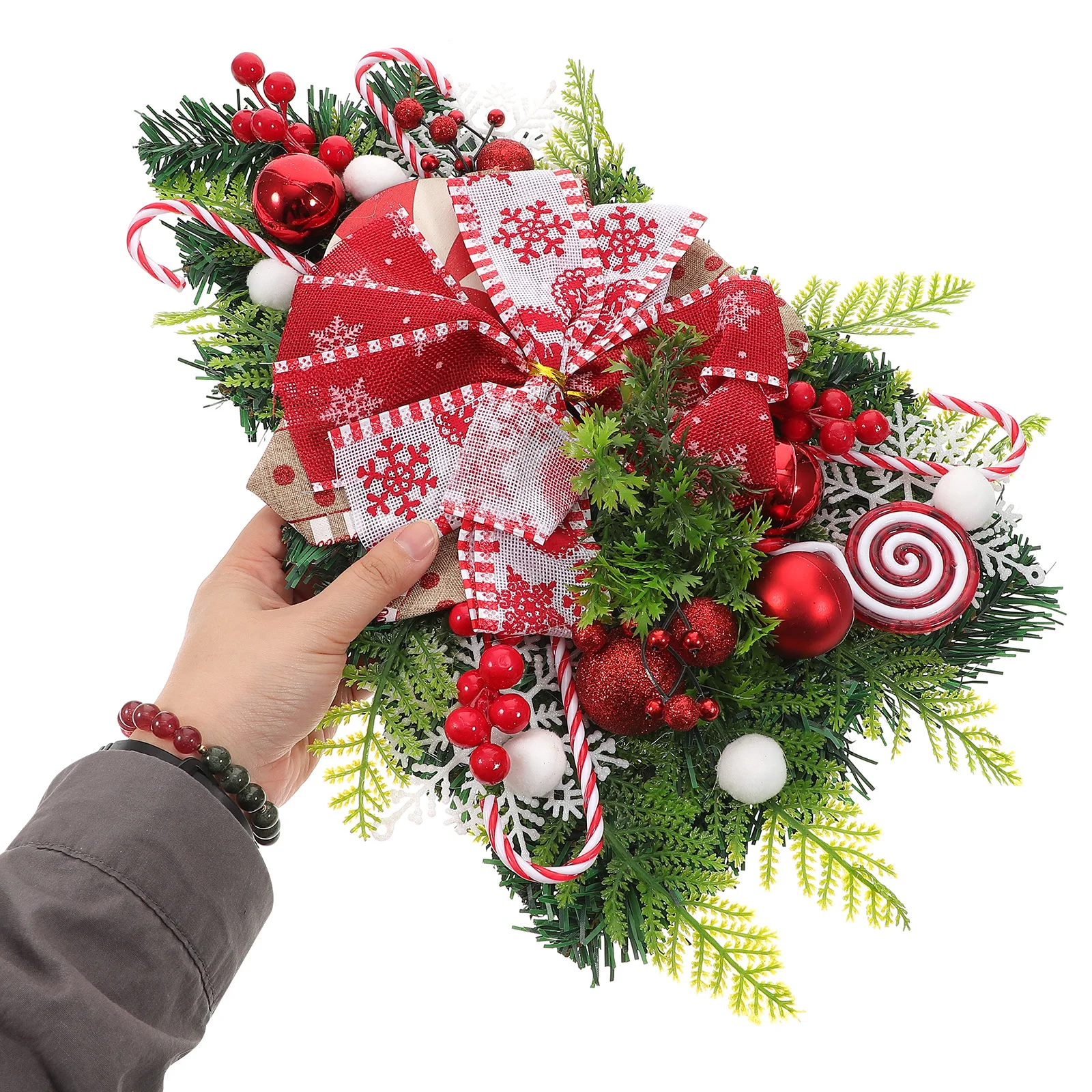 

Christmas Candy Upside down Tree Decoration Door Wreaths Decorative Pendant Holiday Ornament