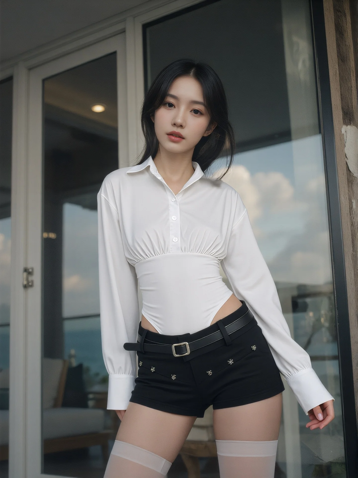 

Комбинезон для похудения с воротником-стойкой и завышенной талией для женщин в деловом стиле, для независимых и стильных личностей