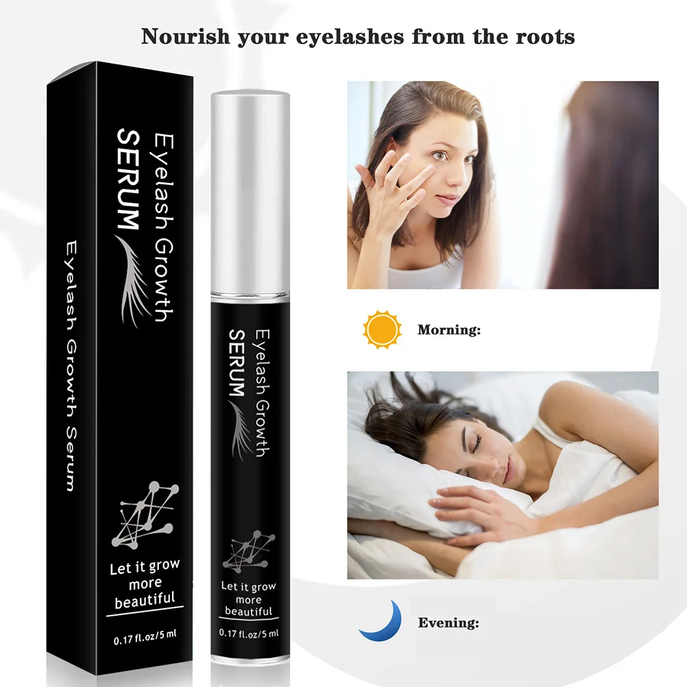 

Eyelash Growth 5ml Eyebrow Enhancer Rapid Thicker Lashes Serum Nourishing Mascara Long Thick Brow Growth Liquid Natural