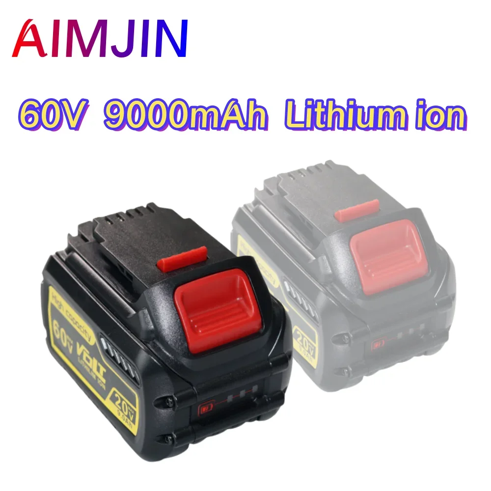 

9000mAh 20V/60V MAX Li-ion Battery Rechargeable For Dewalt Power Tools battery for DCB606 DCB609 DCB205 DCB204 DCB206 DCB209