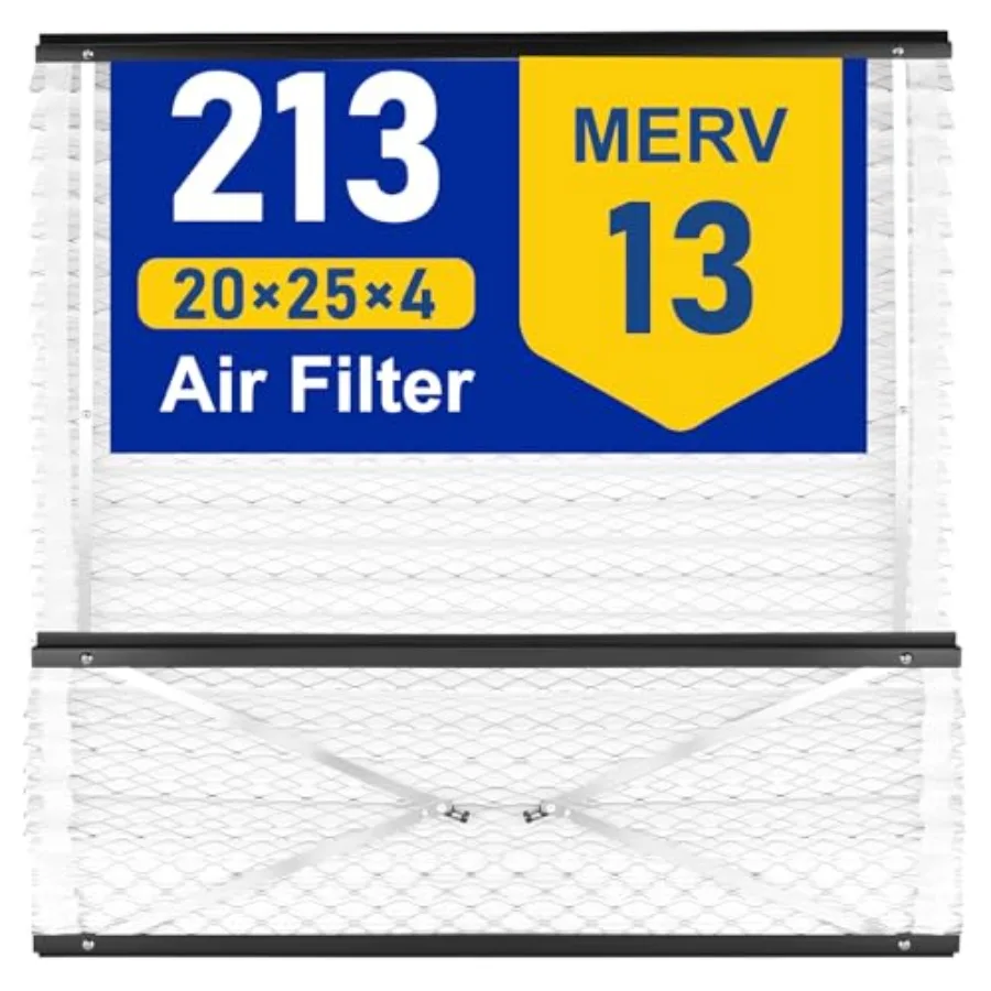 

2Pack 213 Replacement Filter Compatible with Aprilaire Size: 20x25x4 MERV 13 Whole House Air Purifiers model:210 1620 2210 2216