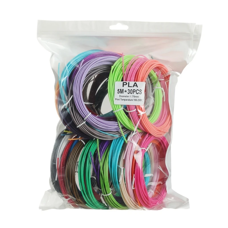 1.75mm Color Filament for 3D Printing Pen Refill Wires, 30Pack Random Color Drop Shipping