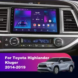 Android 12 Car Radio for Toyota Highlander Kluger 2014 2015 2016 2017 2018 2019 Multimedia Player 2Din Carplay Stereo Headunit