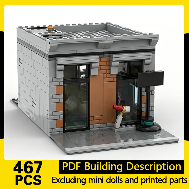 

ity Street View Model MOC Building Bricks House Complex Room Modular Technology Gifts Holiday Assemble Children Toys Suit