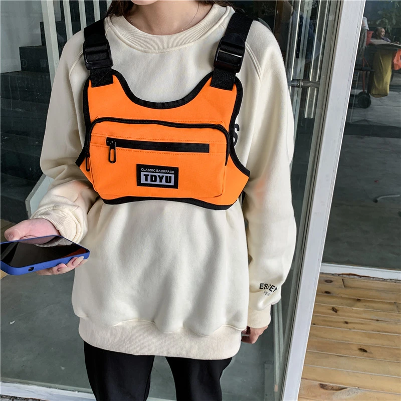 Paquetes de pecho Oxford para hombre a la moda, novedad de 2026, bolsas de aparejo de pecho Unisex de nailon de alta calidad, mochilas de chaleco táctico multibolsillos de Hip Hop