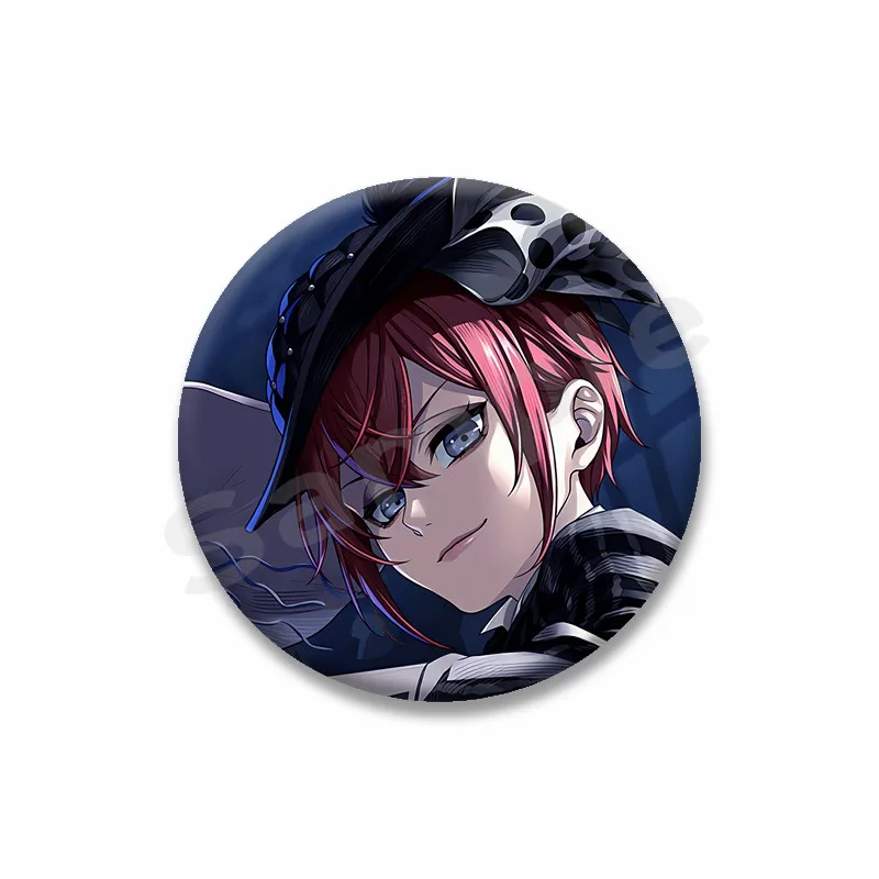 Game Peripheral Twisted Wonderland Soft Round Badge Malleus Idia Floyd Lilia Cartoon Lapel Brooch Pins Bag Clothes Accessories