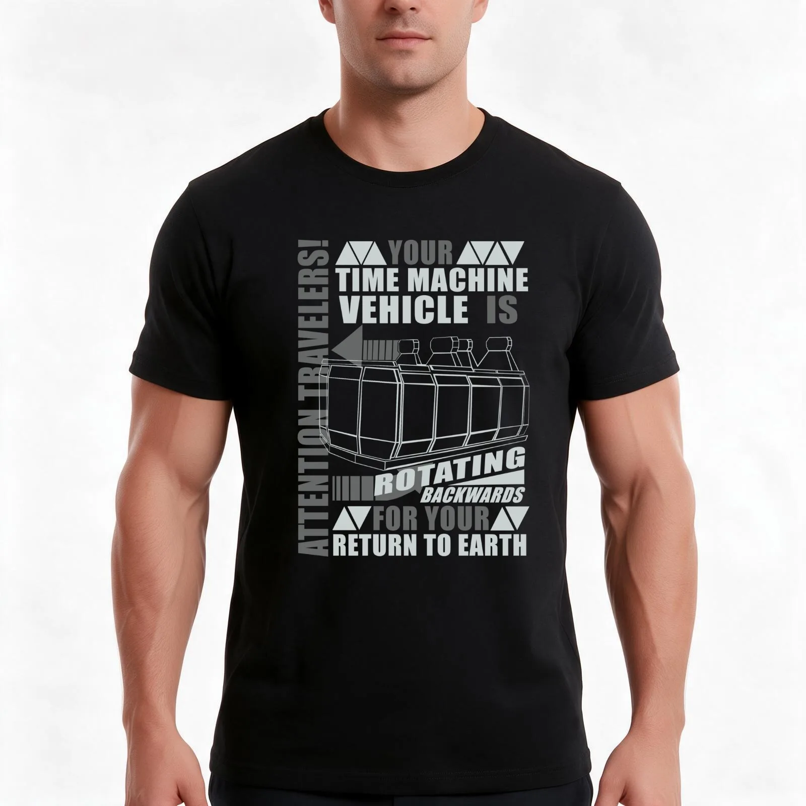 Time Travel Backwards T-Shirt, Summer Casual Cotton Tee, Oversized Streetwear Tops, Vintage Graphic Print, Unisex Men Women
