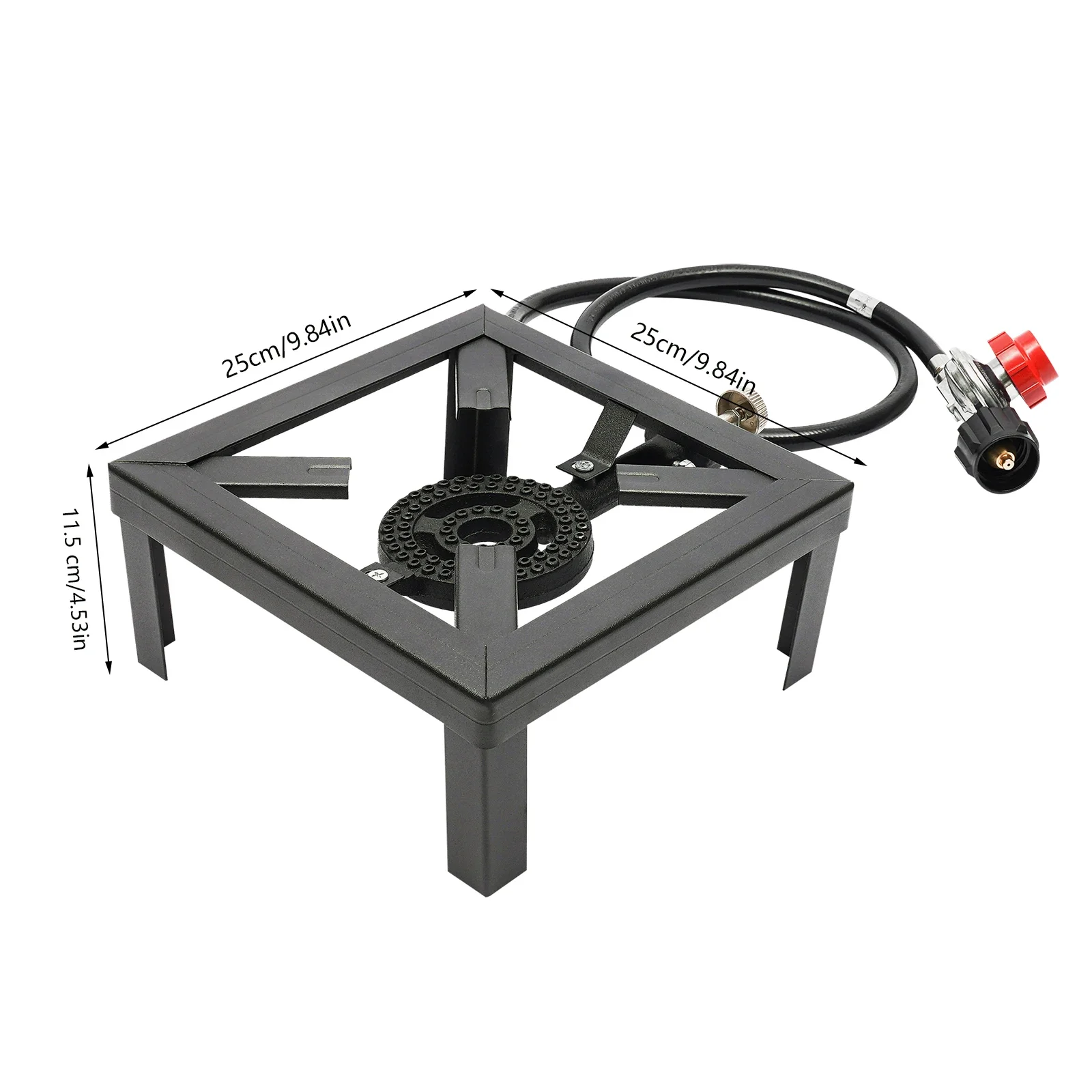 8000W with Adjustable 0-20Psi Regulator Hose Portable Single Burner Outdoor Gas Stove Propane Cooker for Patio Camping BBQ