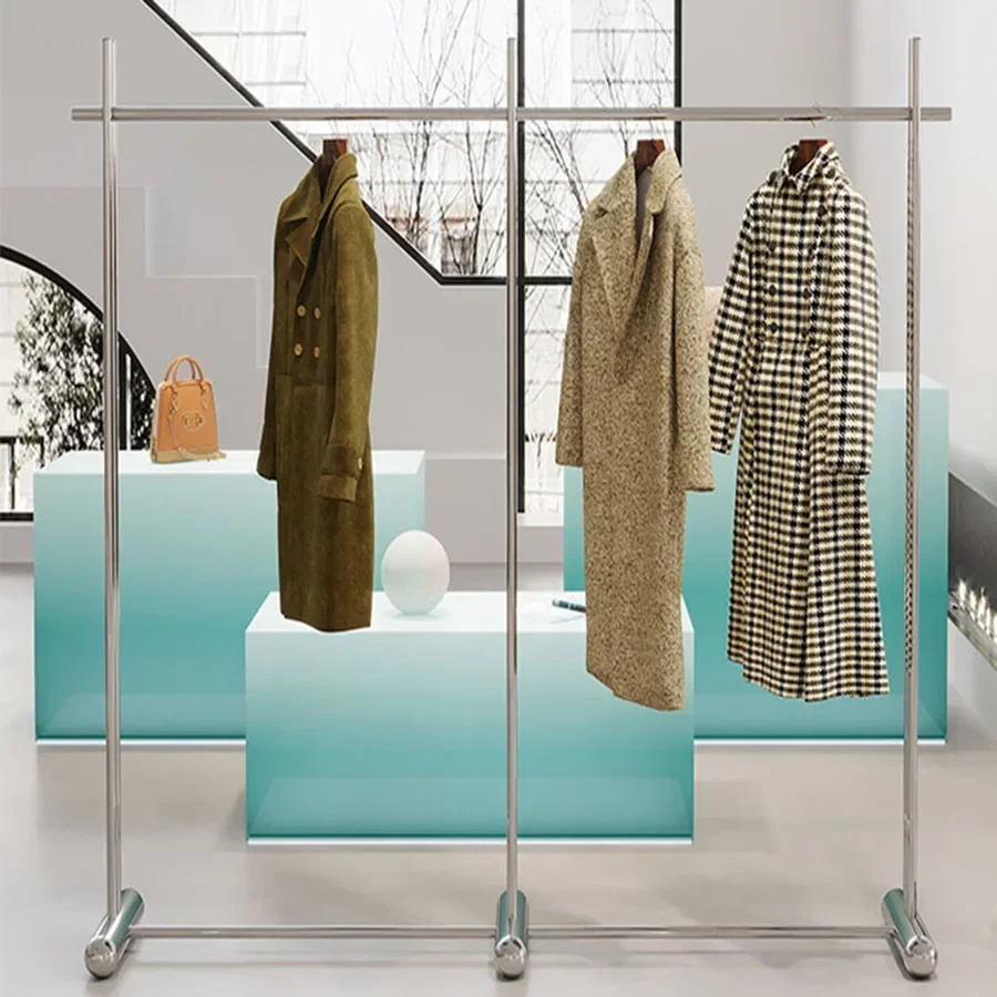 

For Commercial Cloth Racks Floor Standing Tall Large Shop Space Saving Hanging Clothes Hanger Store Bedroom Furniture