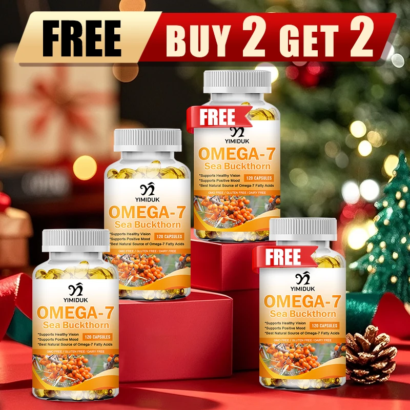 Buy 2 Get 2 Free! Omega-7 Sea Buckthorn Capsules, Support Glowing Skin & Intimate Comfort, Soothes Gastritis, Antioxidants