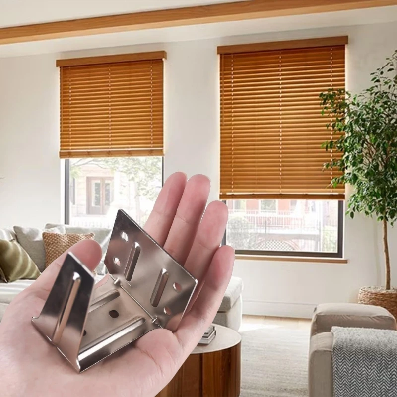 

Pack of 4 Horizontal Blind Brackets Fit Headrails Ceiling Inside Outside Mount