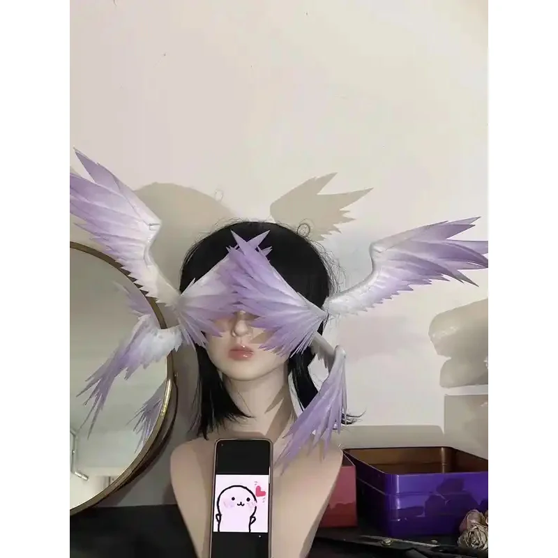 

25COSRobin Cosplay Seraph Feather Headwear Game Honkai Star Rail Mr. Sunday Costume Prop Brother of Robin Carnival Party Accesso