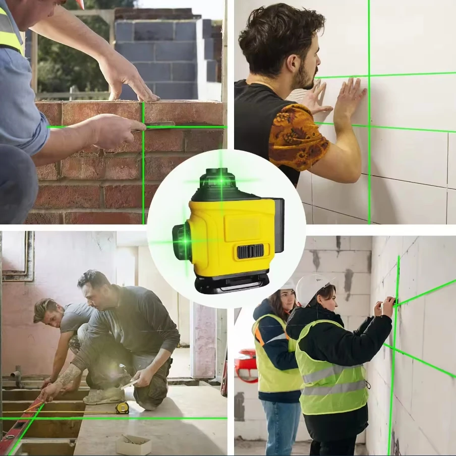 360 Laser Level 16 Lines Green 4d Laying Floor Tiles 30m Horizontal Self-Leveling Rotary Laser Best Laser Level For Construction