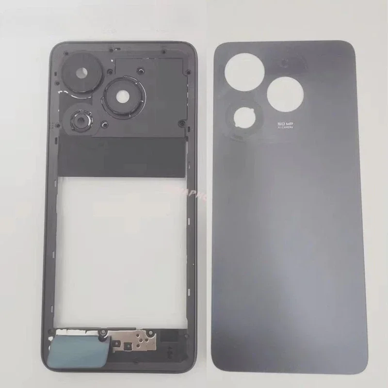 A+++ Full Housing Case For Tecno Spark 20C BG7 BG7n Middle Frame + Battery Back Cover Rear Door With Camera Lens Repair Parts