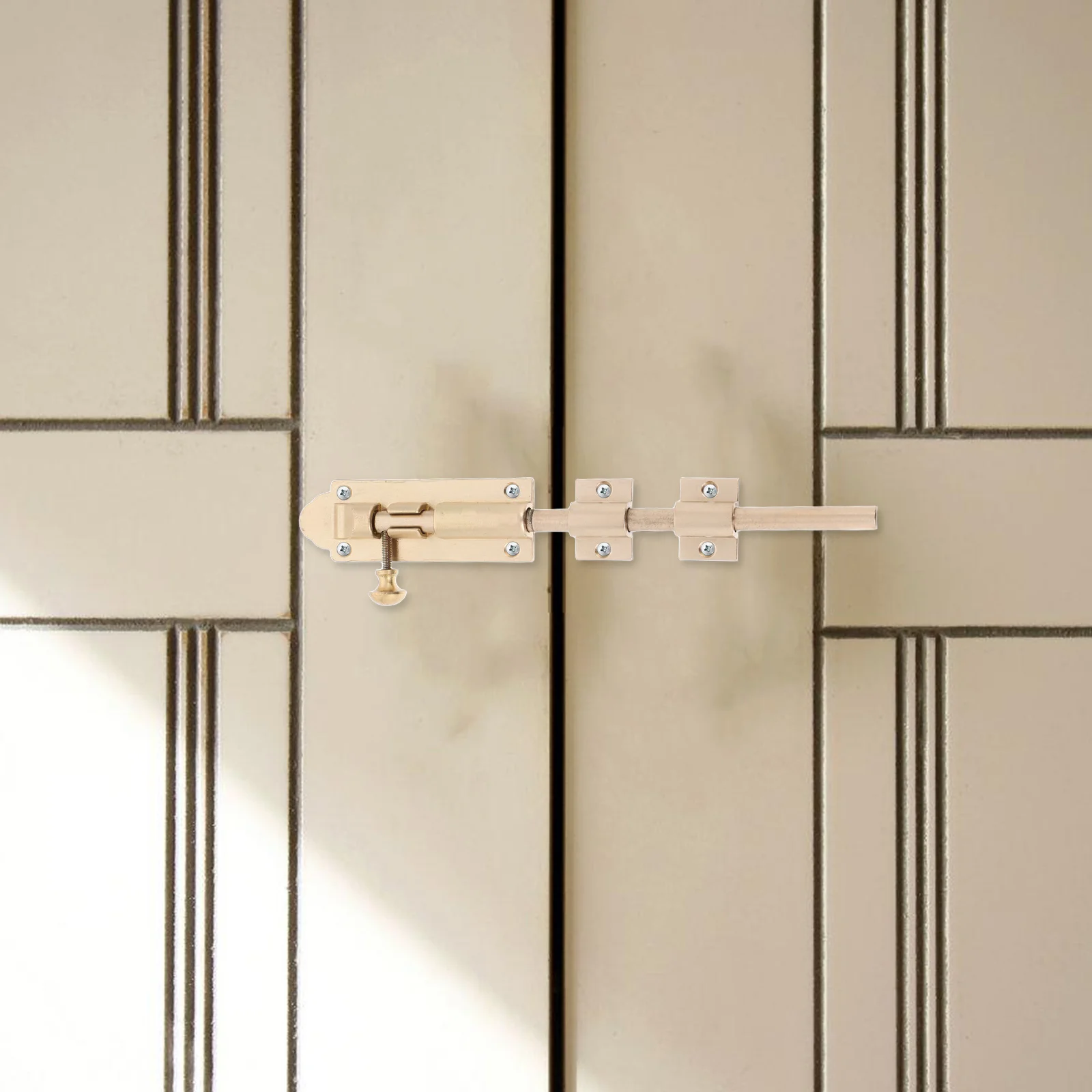 Brass Pin Lock Thickened Design Reliable Security Slide Bolt Latch Suitable Vertical Horizontal Installation Easy Wooden Doors