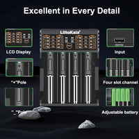 LiitoKala Lii-402 Universal Battery Charger for 18650 26650 16340 25500 14500 NiMH AA/AAA Compatible with 1.2V 3.7V 3.2V 3.85V