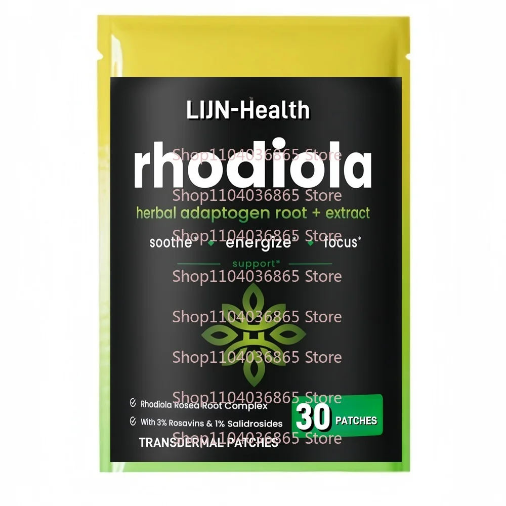

30 Patches Rhodiola Rosea Transdermal Patches for Energy, Stress Relief, Mood Support and Focus