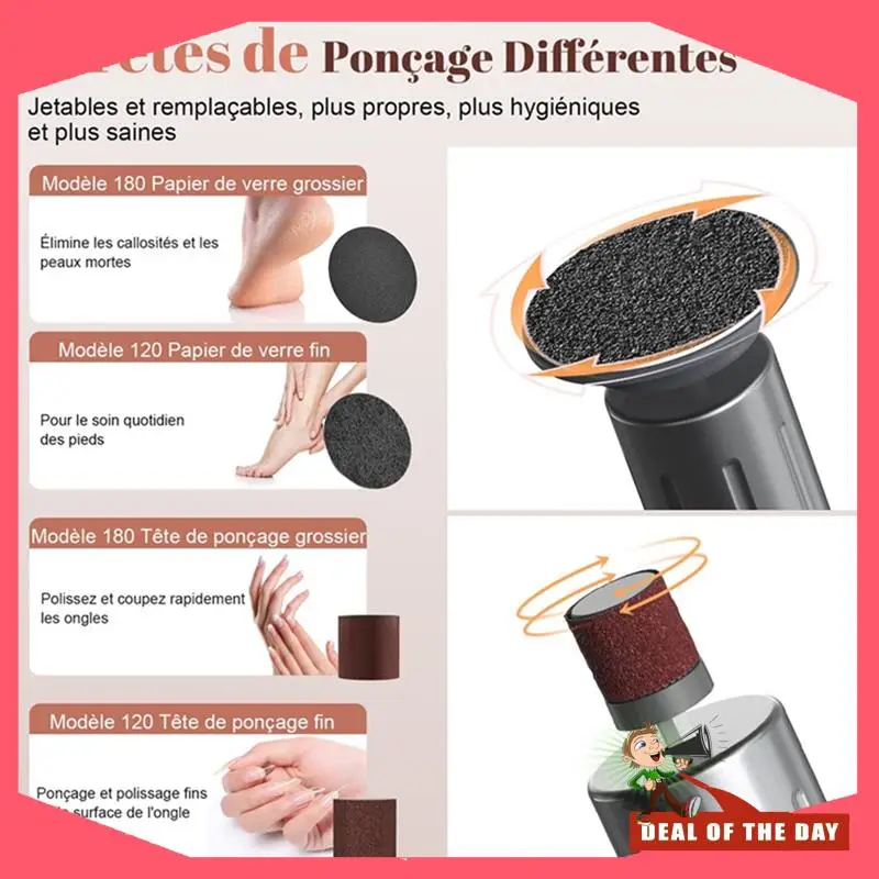 24-Hour Delivery Cordless Electric Foot Callus Remover 6 Speeds Charring Dock Foot Filer Kit For Women Men