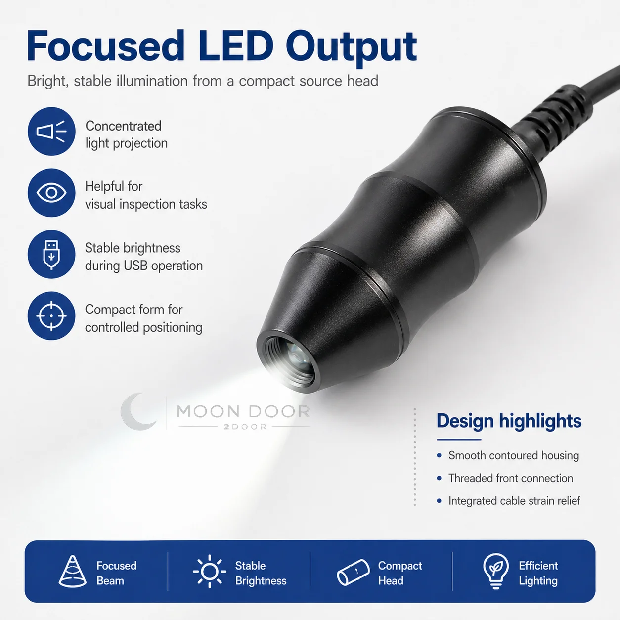 Endoscope Light Source Portable LED Cold Illumination System with Universal Adapter for Veterinary Medical Surgery Equipment