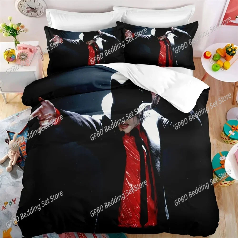Michael Jackson Bedding Set Single Twin Full King Size Musical Genius Bed Linen Adults Teens Bedroom 200x200cm Duvet Cover Set
