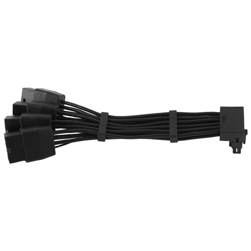 

E-Easy To Use-GPU RTX4090 RTX4080 Series 16AWG 4X8pin PCI-E To 16Pin (12+4) PCI-E 5.0 12VHPWR Connector Units 90-Degree Elbow