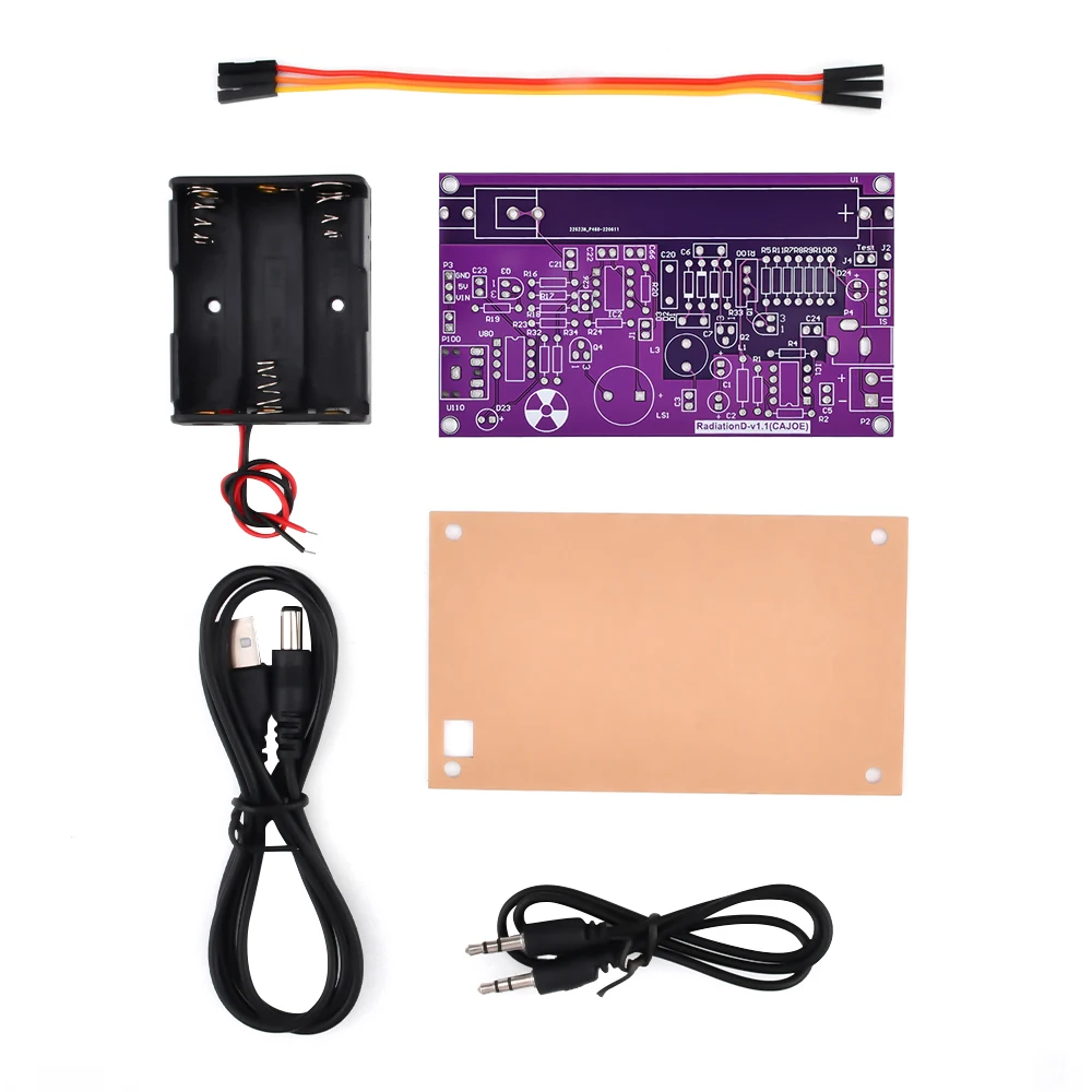 Imagem -05 - Diy Montado Geiger Contadores Kit Geiger Contador Módulo Miller Tubo gm Detector de Radiação Nuclear com Som Luz Alarme