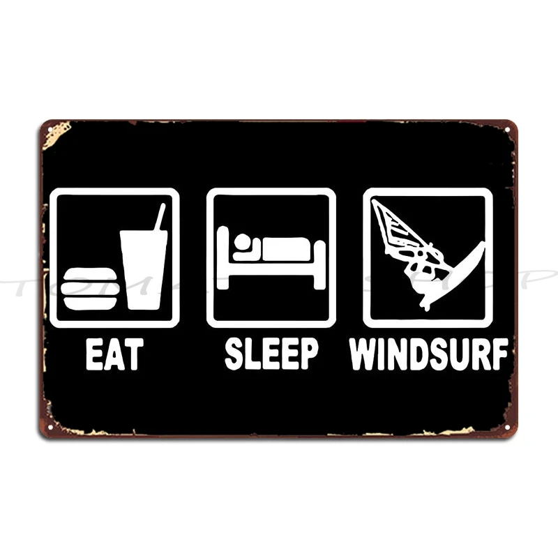 Trailblazing the Waves The Windsurfing Windsurfer Girl Metal Sign Wall Pub Wall Cave Party Bar Cave printed  Tin Sign Poster