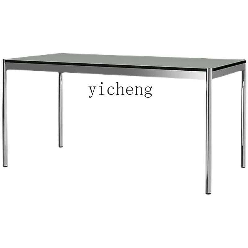 v9.7-medieval style module stainless steel rectangular desk long table conference negotiation table