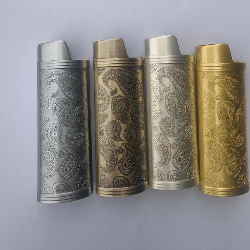 New 1Pc Metal Lighter Case Cover for BIC J6 Lighter Cover Case Shell