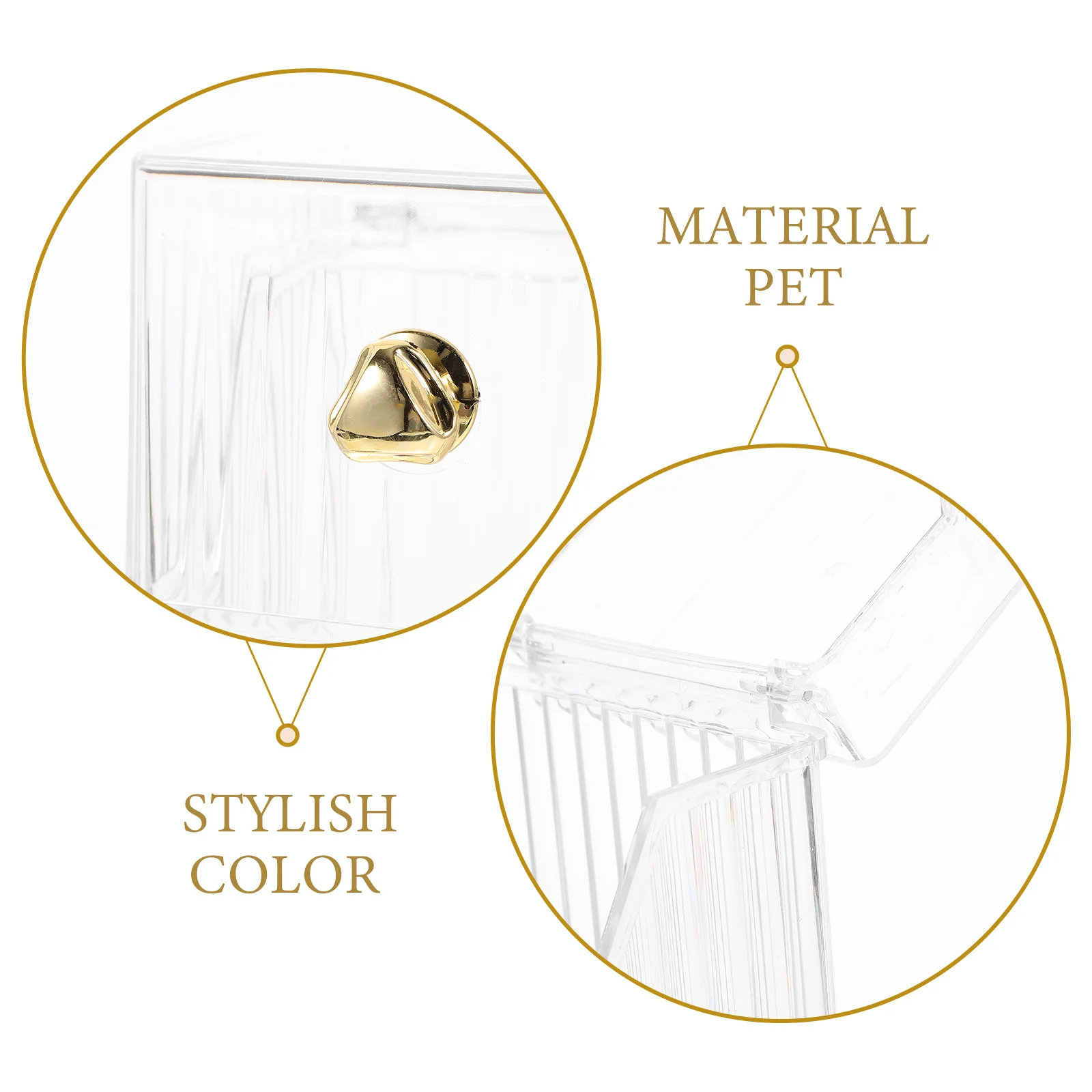 

Stylish Transparent Makeup Brush Organizer Cup Desktop Pen Pet Material Vanity Bathroom Storage Solution Countertop