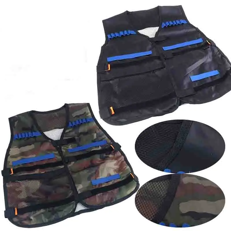 Kinderen Speelgoed Clip Vest Oxford Doek Verstelbare Clip Opslag Gilet Voor Water Gel Bal Schieten Spel Camouflage Groen