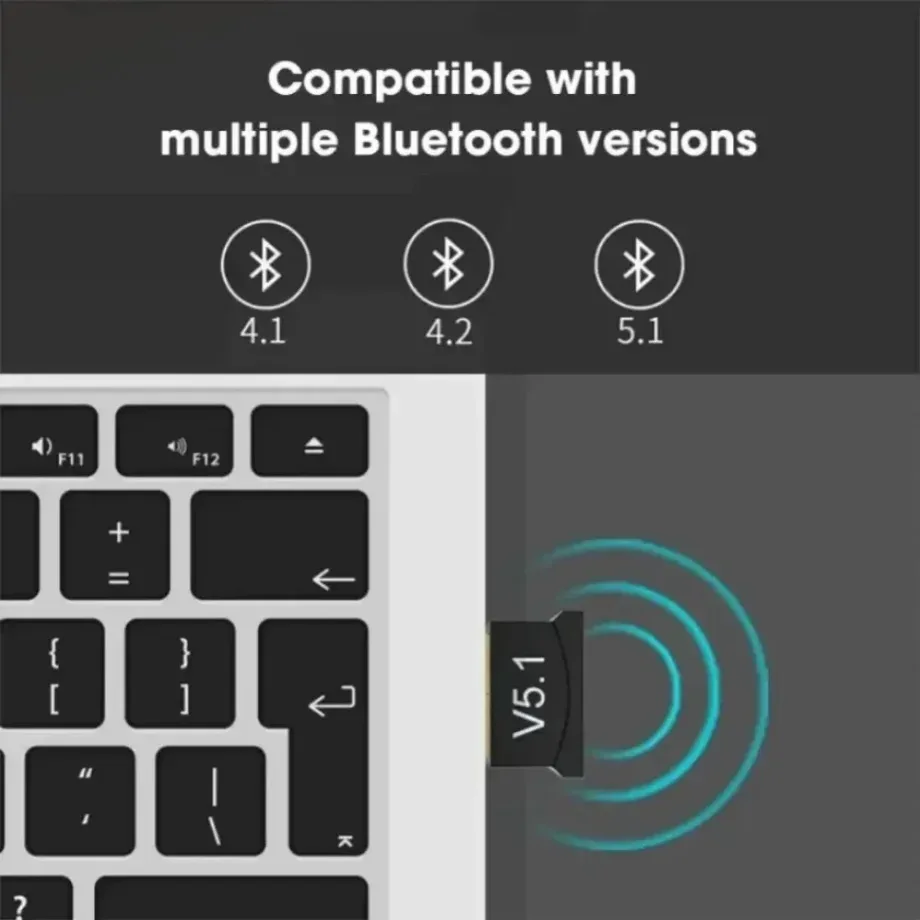 PzzPss USB Bluetooth 5.3 Adapter Transmitter Receiver Bluetooth 5.1 Audio Bluetooth 5.0 Dongle Wireless USB Adapter For Laptop